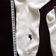 ポロ　ラルフローレン　白ハイソックス！未使用。の画像