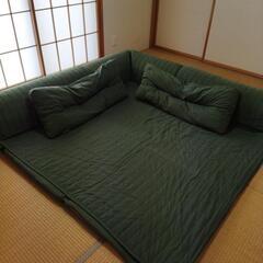 クッションソファラグ（グリーン）