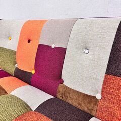 20429 2人掛けソファ パッチワークソファ ◇大阪市内・東大阪市他