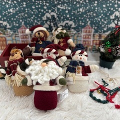 【終了 】クリスマスオブジェ　そり&サンタ&トナカイ&テディベア...