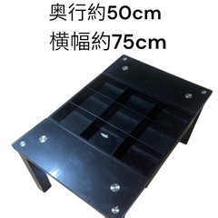 【81】黒色 収納付きテーブル 約37cm 高さ