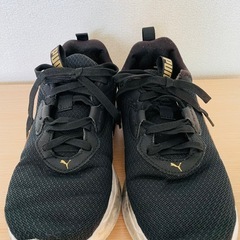 【最終価格】PUMA 黒 スニーカー　24.0cm