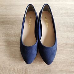 【値下げ】【未使用】パンプス　ネイビー　22.5cmの画像