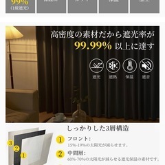 新品ダークグレー カーテンの画像