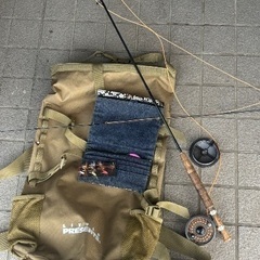 フライロッド+フライリール+防水バッグ+毛鉤【お値下げ可】