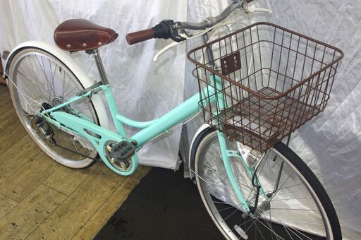 商談中「中古」26インチシティサイクル/オートライト/外装6段変速