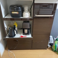 ベルメゾン　キッチン小物もまとめて収納できる家電ラックの画像