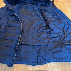 【美品】値下げ ZARA BASIC ネイビー ダウンジャケットの画像