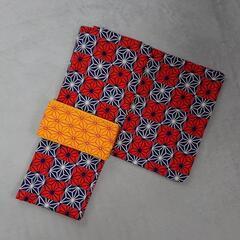 着物 ウール 小紋 コート 半幅帯 長襦袢 たとう紙あり