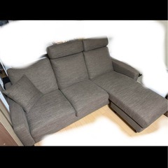 NITORI ニトリ 布張りカウチソファ ダークブラウン