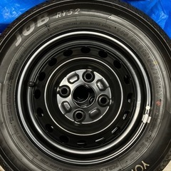 軽トラ軽バン　黒鉄チンホイールセット