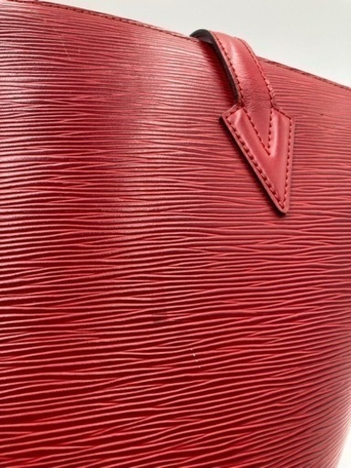 (ID251)LOUIS VUITTON(ルイヴィトン) サン・ジャック ショッピング ショルダーバッグ カスティリアンレッド  25