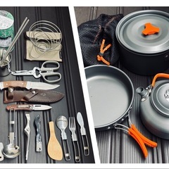 【再値下　最後！】直接受け渡し限定！　ソロキャンプグッズ一式　防災用にもおすすめです！！の画像