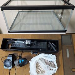 【使用1ヶ月美品+おまけ多数】らんちゅう水槽60×45×30cm