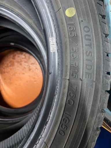 値下げ　バリ山165/55R15 スタッドレスタイヤ