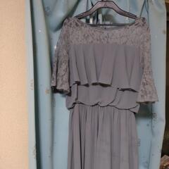 ドレス＋(ドレスプラス)ブルーグレーワンピースドレス