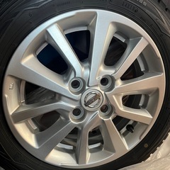 日産 デイズ ルークス 純正アルミホイール 14×4.5J ＋46  ダンロップ スタッドレスタイヤ 155/65R14 ４本セットの画像