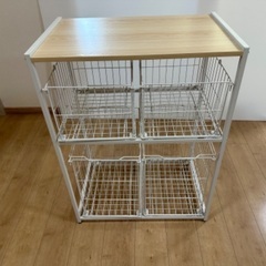 【中古】脱衣場・洗面所で使えるランドリーラック