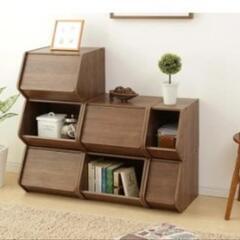 アイリスオーヤマ カラーボックス 棚 本棚 収納 組み合わせ自由 スタック ボックス 扉付き 幅40×奥行38.8×高さ30.5cm ブラウン STB-400D　3個セットの画像