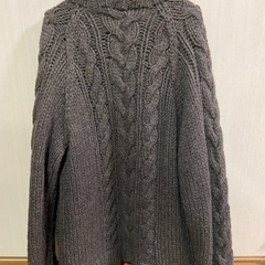 アダムエロペ 毛100% メンズ ニットブルゾンの画像