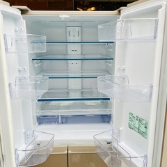 《売約済》【武蔵小山店】　2022年製 三菱電機 MITSUBISHI ELECTRIC 冷蔵庫 （455L・フレンチドア） 6ドア MXシリーズ 除菌機能 グレイングレージュ MR-MX46H ミツビシ　ファミリーサイズ　大型　両開き　観音開き　ガラス　AI A.I. 自動　自動製氷　の画像