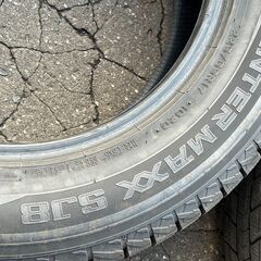 バリ山！ ダンロップ ウィンターマックス SJ8 225/65R17 2022年製 17インチ スタッドレスタイヤ 9分山 4本セット T-1476 リサイクルショップ札幌 買取本舗の画像