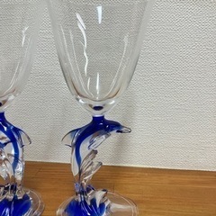 クリスタル・ダルクのイルカワイングラス&小物入れの画像