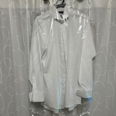 結婚式　モーニング用ワイシャツサイズLL　ネクタイ他セット