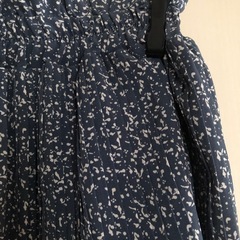 ブルーの花柄スカートの画像