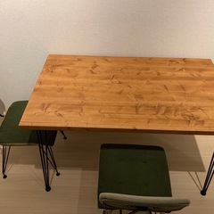 最終値下げ】【元値19,990円】LOWYA ダイニングテーブル 無垢材 スチール脚