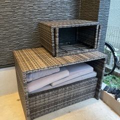 ラタン　ガーデン　テーブルセット
