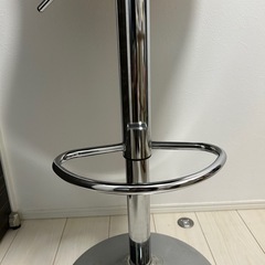 カウンターチェア　高イス　背高イス　ハイローチェア　高さ調整　ホワイト　白　昇降式　ガス式　背もたれ付き　360°回転　ハイチェアーの画像