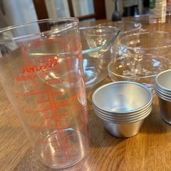 パイレックスなど製菓の調理器具の画像