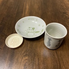 コープ　小皿　湯呑み　スシロー　