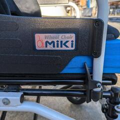 Miki 介助用車椅子 Wheel Chair Miki　補助の柔らかいイス付き 折りたたみ 介護 介護用品 介助用 車いす 車椅子の画像