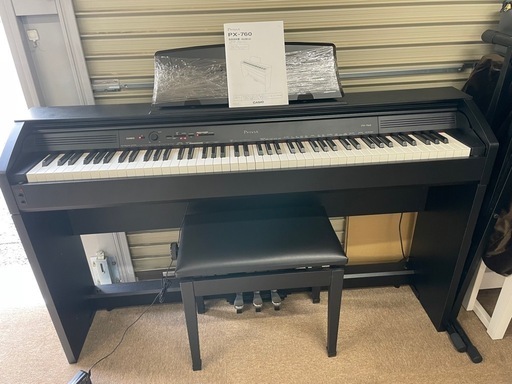 中古美品Casioカシオ　電子ピアノ　Privia PX-760BK　88鍵盤　椅子付き