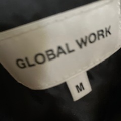 GLOBAL WORK 黒 ダブルブレスト チェスターコート Mの画像