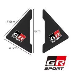 2点セット GR SPORT トヨタ TOYOTA GAZOO Racing ドアコーナープロテクター コーナーガード シリコン ステッカー ブラック 黒 TRDの画像