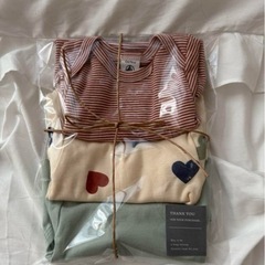 【他のサイトより売り切れ】プチバトー　ベビー　ロンパース　3枚セット