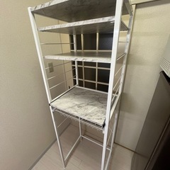 【美品】キッチンラック 大理石柄