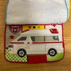 [未使用品]　トミカタオルハンカチ　小さめタオル　乗り物好きな子に！の画像