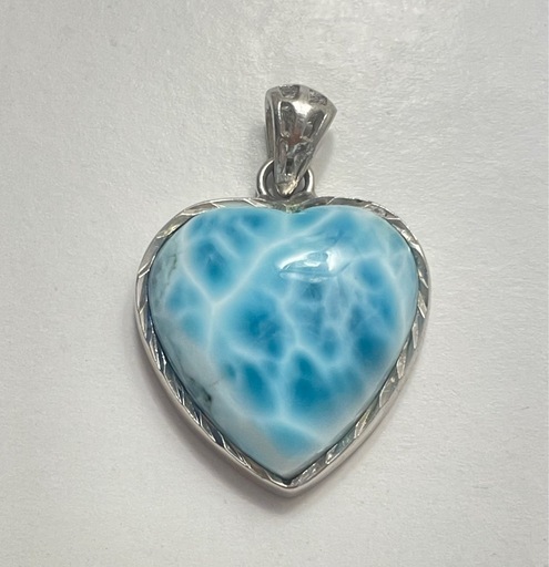 ラリマー ハートネックレス ペンダント シルバー925