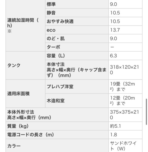 ダイニチ加湿器ハイブリッド式
