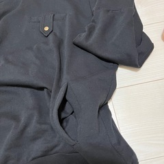 レディース 黒 パーカー トレーナー 長袖 フリーサイズ S M L LLの画像
