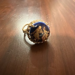ヴィンテージリング　リモージュ風　モチーフ