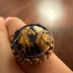 ヴィンテージリング　リモージュ風　モチーフの画像