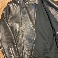 ナノユニバース　シープレザーライダース　　革ジャン　古着の画像