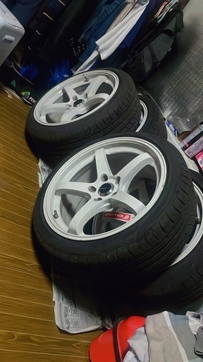 ヴァリノ 武将4本  18インチ pcd114.3 5h 8.5j オフセット38 夏タイヤ付きホイール 値下げしました！