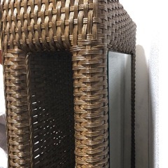 高額籐ガラステーブル横90cm×奥50cm高さ26cm 