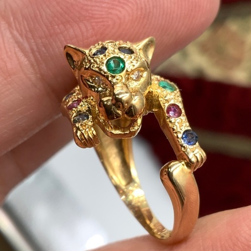 K18 パンサー　リング　6.3g 約11号